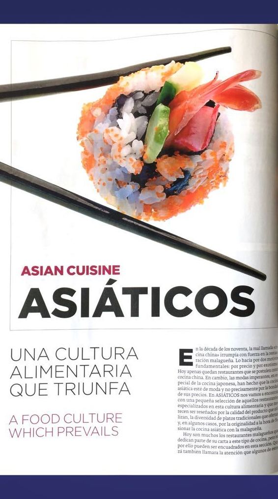 Reportaje "Una cultura Alimentaria que triunfa" - pag 2 - ROCÍO TAPAS Y SUSHI