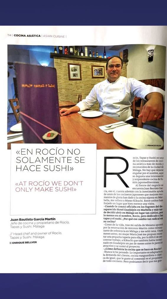 Reportaje "Una cultura Alimentaria que triunfa" - pag 5 - ROCÍO TAPAS Y SUSHI