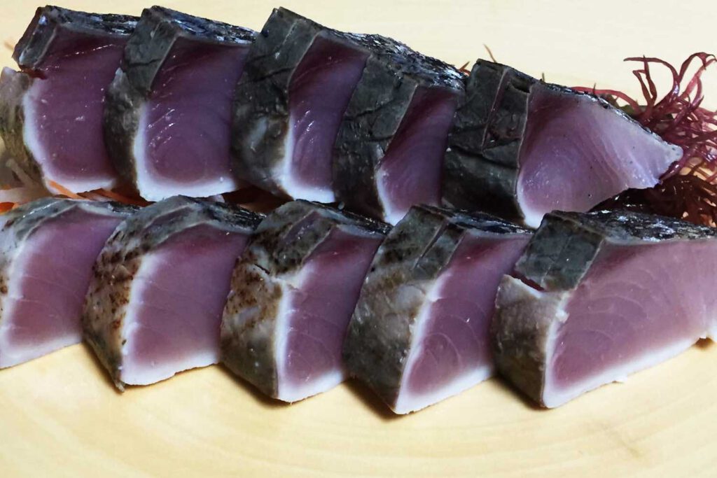 Lomos de tataki de bonito